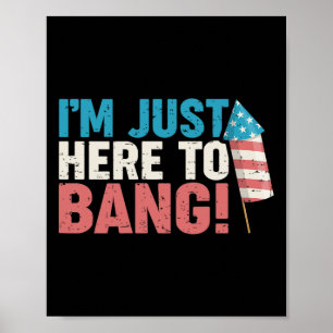 Just Here To Ng Shirt 4th Of July Firework Patriot Poster