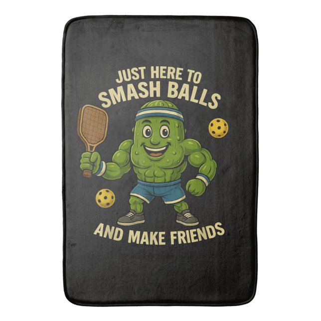 Just Here to Smash Balls and Make Friends Bath Mat (Front Vertical)
