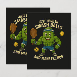 Just Here to Smash Balls and Make Friends Thank You Card