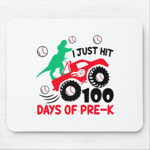 Just Hit 100 Days Of Pre-k Happy 100th Day Of Scho Mouse Pad