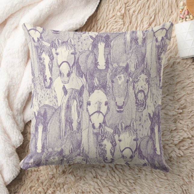 just horses violet pearl cushion (Blanket)