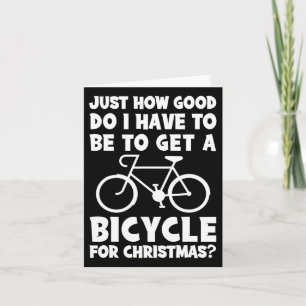 Just How Good Do I Have To Be To Get A Bicycle For Card