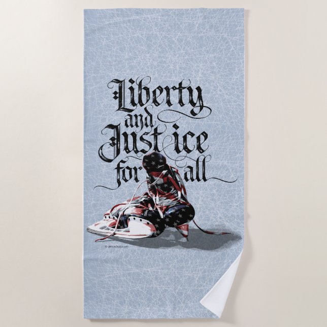 Just Ice For All (hockey) Beach Towel (Front)