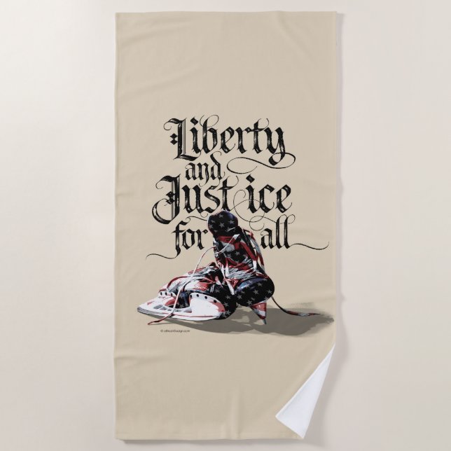 Just Ice For All (hockey) Beach Towel (Front)