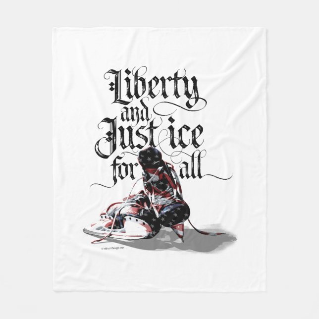 Just Ice For All (Hockey) Fleece Blanket (Front)