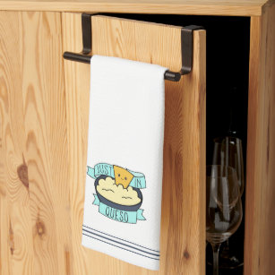 Just in Queso Cute Funny Cheese Pun Tea Towel