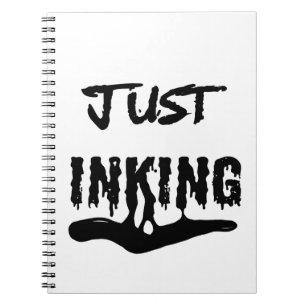 Just Inking Artist Notebook – Black Ink Typography