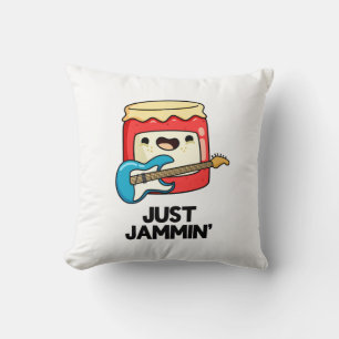 Just Jammin Funny Rocker Jam Pun  Cushion