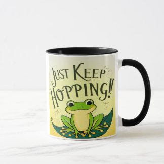Just Keep Hopping! Frog Mug