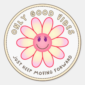 JUST KEEP MOVING FORWARD  CLASSIC ROUND STICKER