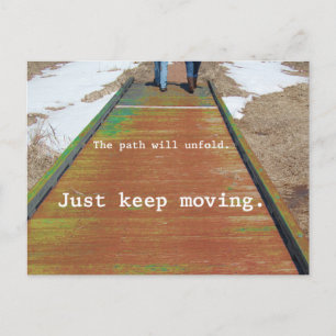 Just Keep Moving Postcard