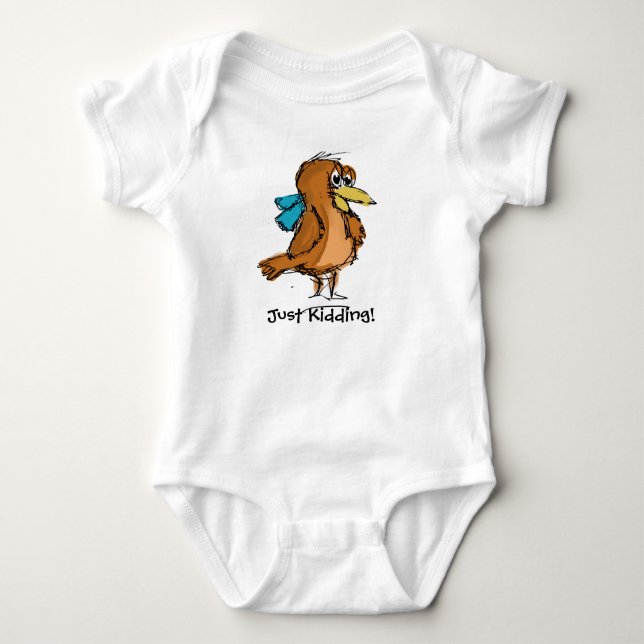 Just Kidding Baby Bodysuit (Front)