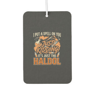 Just Kidding Haldol Halloween Potion Bottle Syring Car Air Freshener