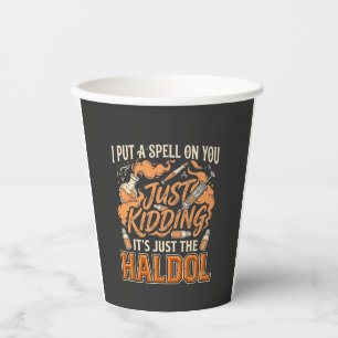 Just Kidding Haldol Halloween Potion Bottle Syring Paper Cups
