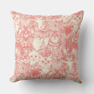 just kittens coral pink cushion