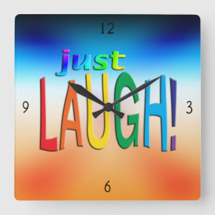 Just Laugh Square Wall Clock