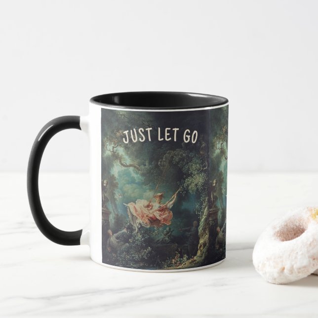 Just Let Go! Fragonard Mug - Custom Name (With Donut)