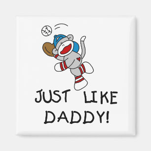Just Like Daddy Baseball Tshirts and Gifts Magnet