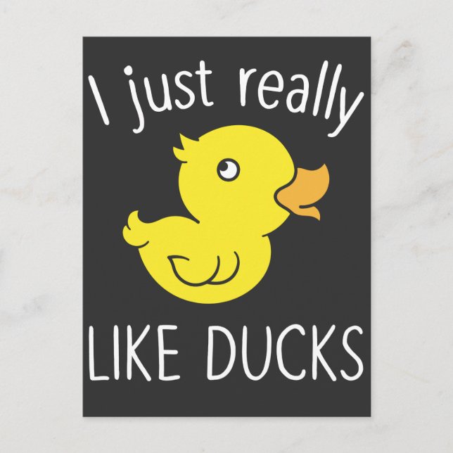 Just Like Ducks Funny Duck Lover Postcard (Front)