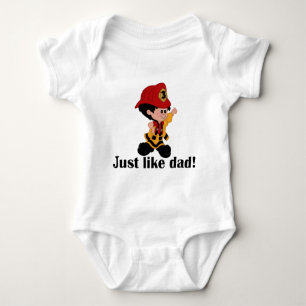 Just like Fireman Dad Baby Bodysuit