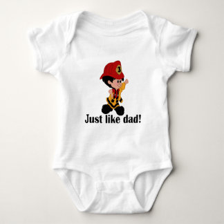 Just like Fireman Dad Baby Bodysuit