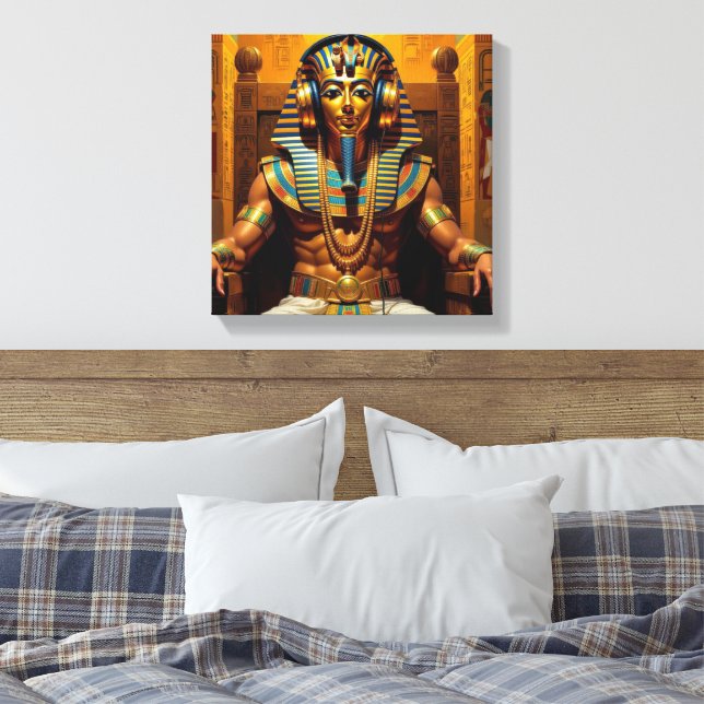 JUST LIKE PHARAOH TUT 6 CANVAS PRINT (Insitu(Bedroom))