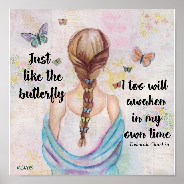 Just Like the Butterfly - Watercolor Art Print (Front)