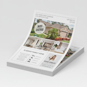 Just Listed Real Estate Marketing Flyer Template