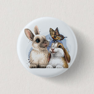 Just Love Bunnies   3 Cm Round Badge