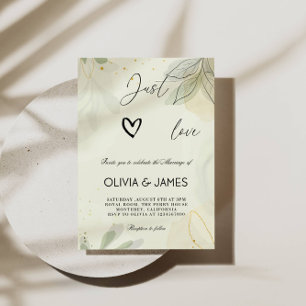 Just Love Elegant Wedding I Invitation