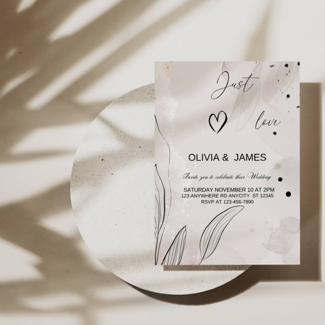 Just Love Elegant Wedding Invitation (Creator Uploaded)