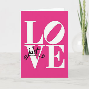 Just Love Fuchsia Art Card