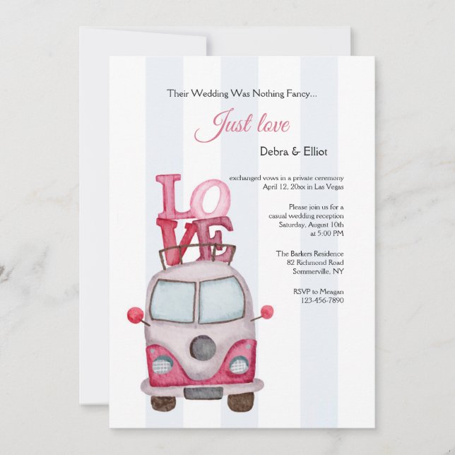Just Love  Invitation (Front)