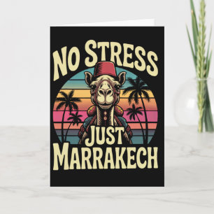 Just Marrakech Camel Sunset Morocco Trip Marrakesh Card