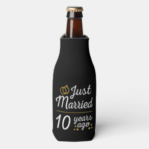 Just Married 10 Years Ago II Bottle Cooler
