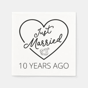 Just Married 10 Years Ago III Napkin