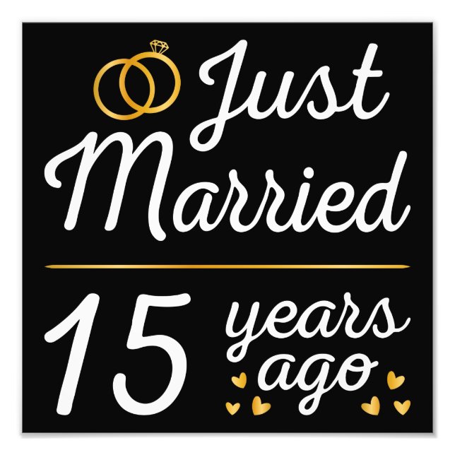 Just Married 15 Years Ago II Photo Print (Front)