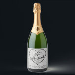 Just Married 15 Years Ago III Sparkling Wine Label<br><div class="desc">Cute design, perfect for anyone who's been married for 15 years and to a wedding vow renewal ceremony. It makes a great matching outfit for couples! 'Just Married 15 Years Ago' quote for a couple who got married 15 years ago or a couple renewing wedding vows on their wedding anniversary....</div>