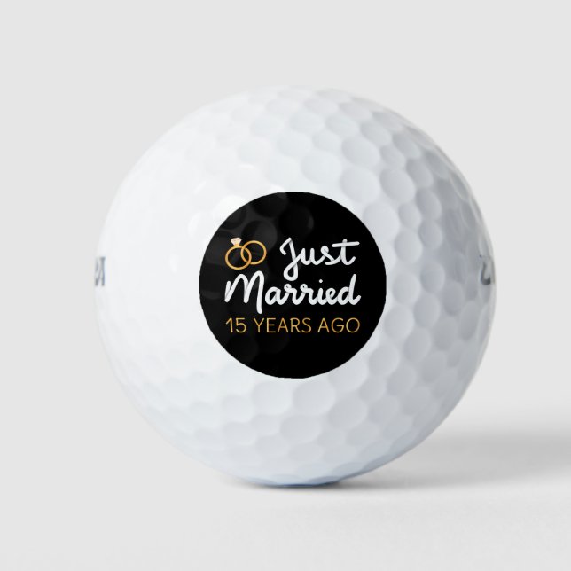 Just Married 15 Years Ago IV Golf Balls (Front)