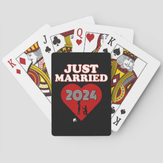 Just Married 2024 Customisable Playing Cards