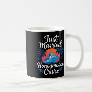 Just Married 2025 Honeymoon Wedding Ring Matching  Coffee Mug