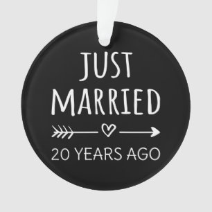 Just Married 20 Years Ago I Ornament