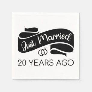 Just Married 20 Years Ago V Napkin