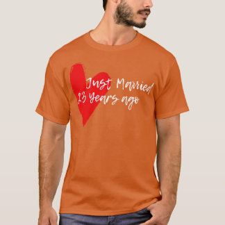 Just Married 23 Years Ago Wife Hus Anniversary Gif T-Shirt