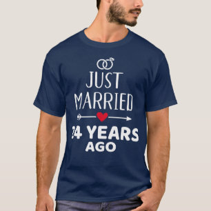 Just married 24 years ago for 24th wedding anniver T-Shirt