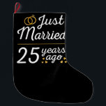 Just Married 25 Years Ago II<br><div class="desc">Cute design, perfect for anyone who's been married for 25 years and to a wedding vow renewal ceremony. It makes a great matching outfit for couples! 'Just Married 25 Years Ago' quote for a couple who got married 25 years ago or a couple renewing wedding vows on their silver anniversary....</div>