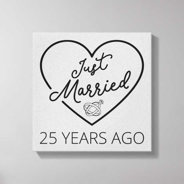 Just Married 25 Years Ago III Canvas Print (Front)