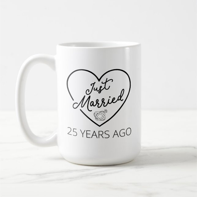 Just Married 25 Years Ago III Coffee Mug (Left)