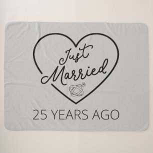Just Married 25 Years Ago III Sherpa Blanket