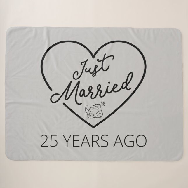 Just Married 25 Years Ago III Sherpa Blanket (Front (Horizontal))